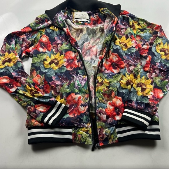 Cactus Floral Bomber Jacket - Picture 2 of 5